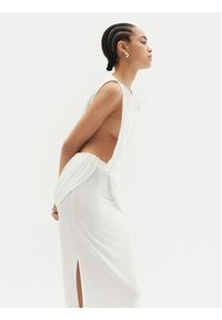 JACQUEMUS Sukienka wieczorowa La Robe Peplo Longue 25E251DR2302381 100 Biały Regular Fit. Kolor: biały. Materiał: wiskoza. Styl: wizytowy #6