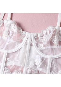 Intica - Komplet bielizny z gorsetowym biustonoszem i koronkowymi detalami Sinela. Kolor: biały. Materiał: koronka #10