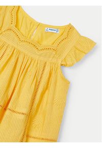 Mayoral Sukienka letnia 3930 Żółty Regular Fit. Kolor: żółty. Materiał: bawełna. Sezon: lato #2