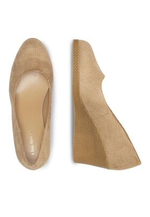 Clara Barson Półbuty WYL3760-2 Beżowy. Kolor: beżowy. Materiał: materiał