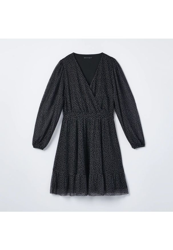 Mohito - Sukienka w kropki - Czarny. Kolor: czarny. Wzór: kropki