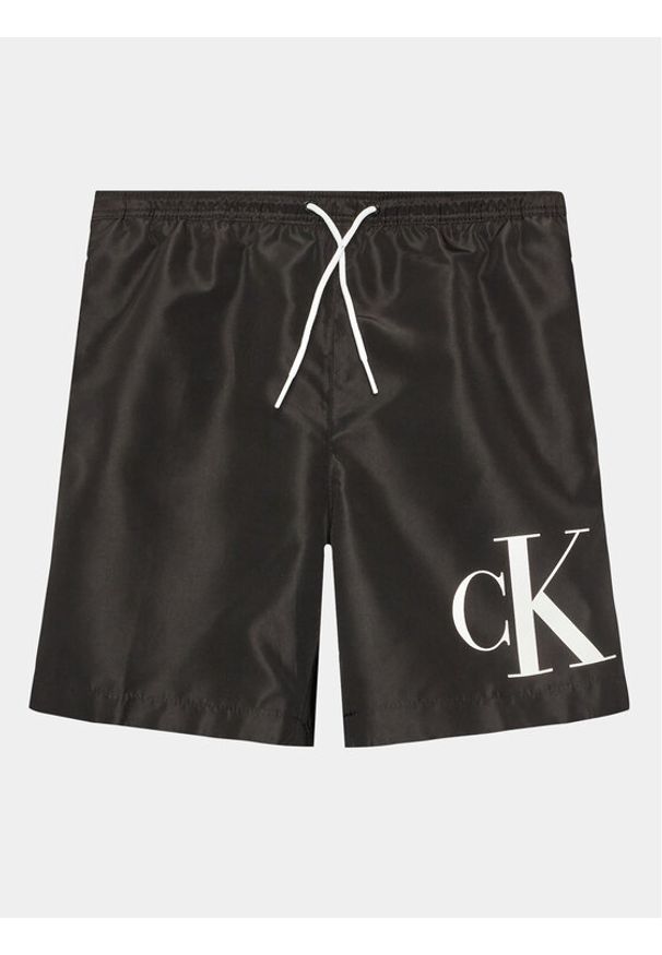 Calvin Klein Swimwear Szorty kąpielowe KV0KV00023 Czarny Regular Fit. Kolor: czarny. Materiał: syntetyk