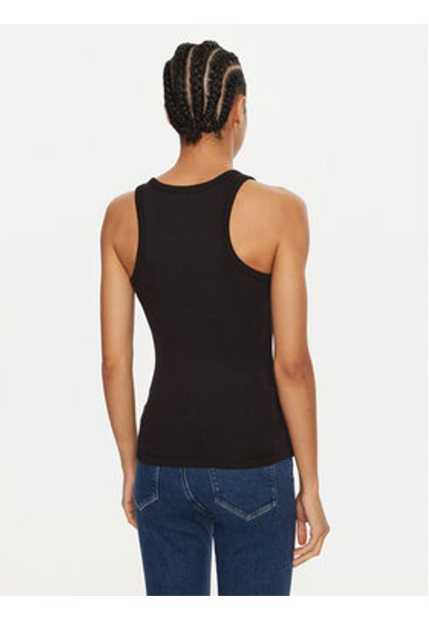 Calvin Klein Top Graphic K20K208065 Czarny Slim Fit. Kolor: czarny. Materiał: bawełna