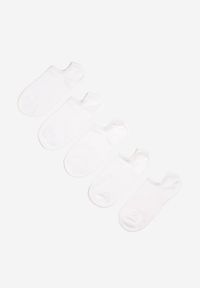Renee - Białe Krótkie Skarpety z Bawełny 5-Pack Lesolia. Kolor: biały. Materiał: bawełna #1