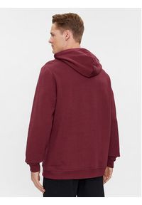 Reebok Bluza Identity Fleece Stacked Logo IM3955 Bordowy Regular Fit. Kolor: czerwony. Materiał: bawełna
