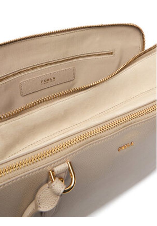 Furla Torebka Giulia L WB01872 BX0460 CN 4488S Beżowy. Kolor: beżowy. Materiał: skórzane, zamszowe