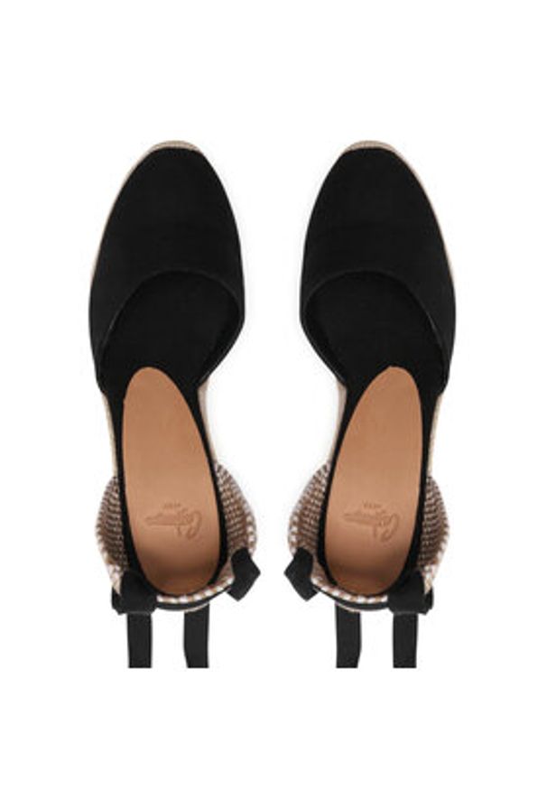 Castañer Espadryle Carina/8/001 020962-100 Czarny. Kolor: czarny. Materiał: materiał