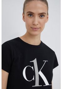 Calvin Klein Underwear piżama damska kolor czarny. Kolor: czarny. Materiał: dzianina. Długość: krótkie #6