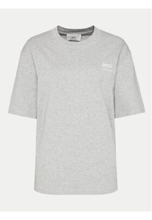 AMI PARIS T-Shirt UTS024.726 0951 Szary Regular Fit. Kolor: szary. Materiał: bawełna