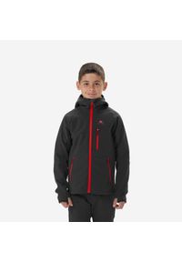 quechua - Kurtka Softshell turystyczna dla dzieci MH900. Kolor: wielokolorowy, czarny, szary. Materiał: materiał, poliester, elastan. Sezon: lato