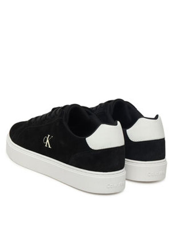 Calvin Klein Sneakersy Classic Cupsole Laceup Su YM0YM01434 Czarny. Kolor: czarny. Materiał: zamsz, skóra