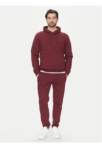 Adidas - adidas Bluza Trefoil Essentials JD2403 Bordowy Regular Fit. Kolor: czerwony. Materiał: syntetyk, bawełna #5
