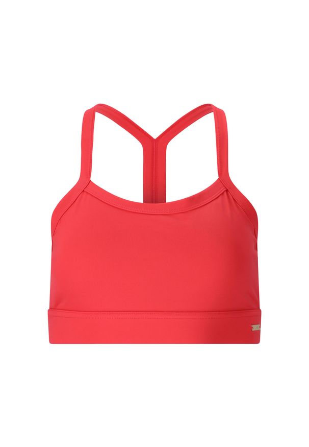 Biustonosz dla kobiet Athlecia Bloom V2. Kolor: czerwony, wielokolorowy, pomarańczowy. Sport: fitness