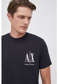 Armani Exchange - T-shirt 8NZTPH.ZJH4Z.NOS. Okazja: na co dzień. Kolor: niebieski. Wzór: nadruk. Styl: casual #3