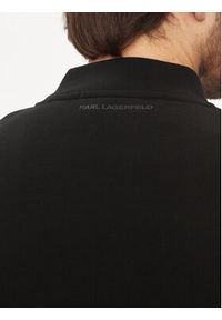 Karl Lagerfeld - KARL LAGERFELD Bluza 705041 542900 Czarny Regular Fit. Typ kołnierza: dekolt w karo. Kolor: czarny. Materiał: bawełna #3
