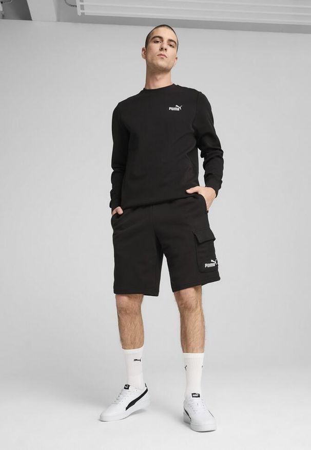 Puma - Męskie szorty bojówki Essentials 10" z logo No. 1 PUMA Black. Kolor: czarny
