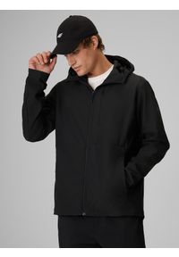 4f - 4F Kurtka softshell wiatroodporna membrana 8000 męska - czarna S. Kolor: czarny. Materiał: softshell. Długość: długie. Sport: turystyka piesza #2