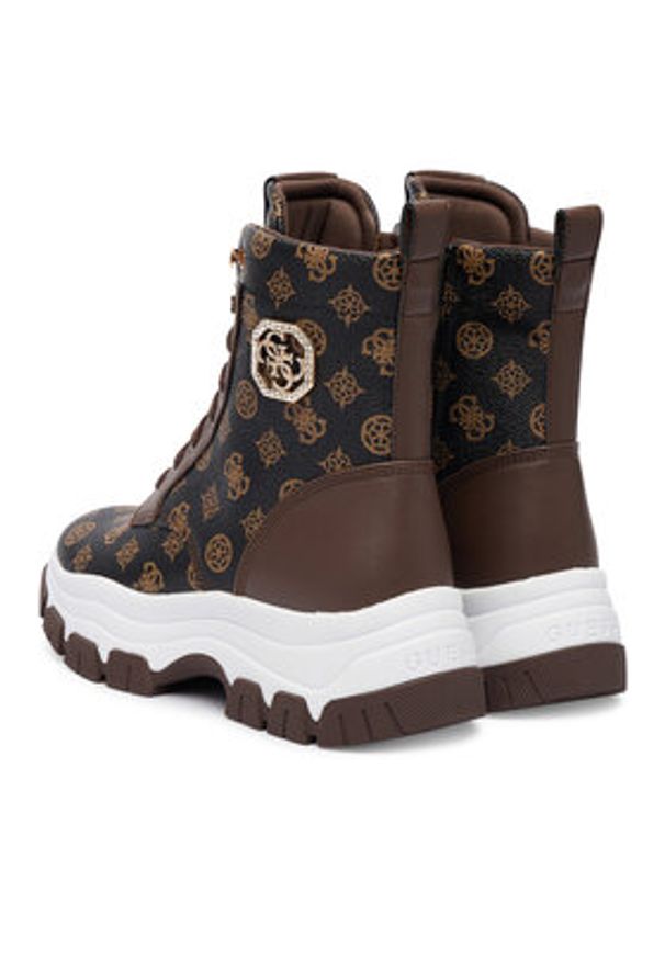 Guess Trzewiki FLFBNZ FAL12 Brązowy. Kolor: brązowy. Materiał: skóra