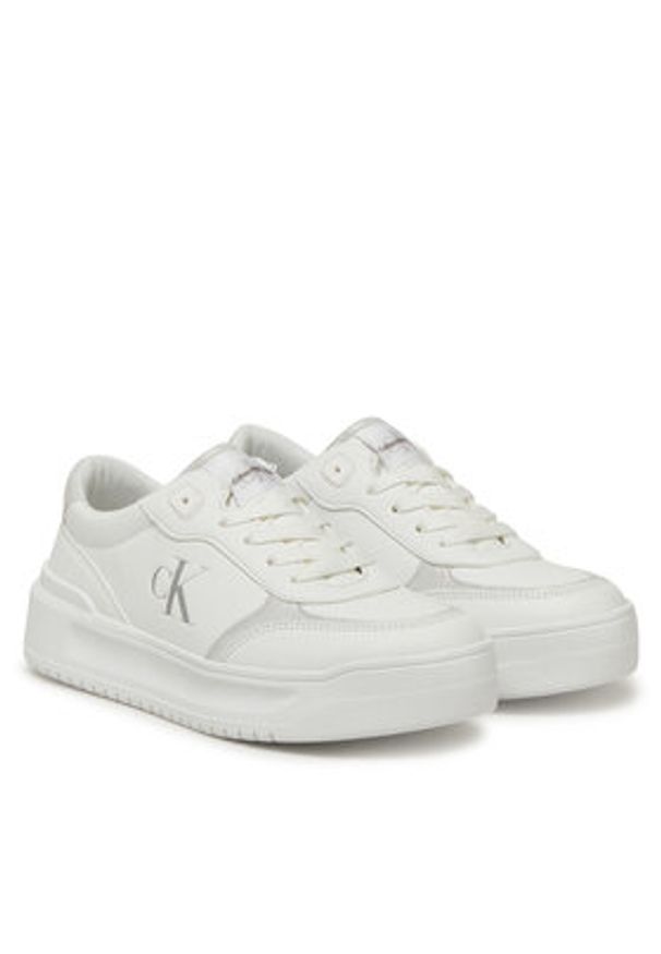 Calvin Klein Jeans Sneakersy V3A9-82021-1355X025 Biały. Kolor: biały. Materiał: skóra