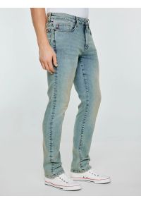 Big-Star - Jeansy męskie dopasowane niebieskie Terry High Waist 185. Okazja: na co dzień. Stan: podwyższony. Kolor: niebieski. Styl: casual, klasyczny #5