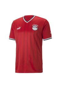Puma - Męska replika koszulki domowej Egiptu 22/23 PUMA Tango Red White. Kolor: wielokolorowy, biały, czerwony. Sport: piłka nożna #1