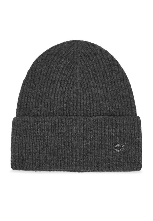 Calvin Klein Czapka Chunky K60K612873 Szary. Kolor: szary. Materiał: wełna