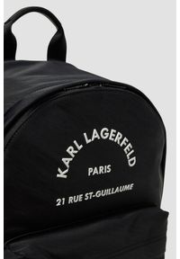 Karl Lagerfeld - KARL LAGERFELD Czarny męski plecak Nylon. Kolor: czarny. Materiał: nylon. Styl: casual #6