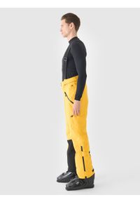 4f - 4F Spodnie narciarskie z szelkami membrana Dermizax 20000 męskie - żółte XXL. Kolor: żółty. Materiał: dzianina, poliester, tkanina, materiał. Technologia: Dermizax. Długość: długie. Sezon: zima. Sport: narciarstwo #2