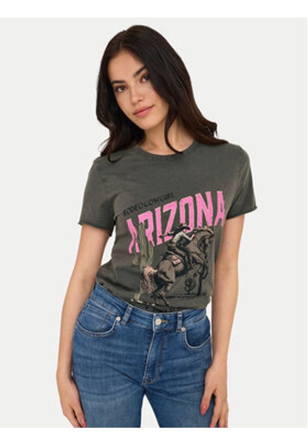 only - ONLY T-Shirt Lucy 15215721 Szary Regular Fit. Kolor: szary. Materiał: bawełna