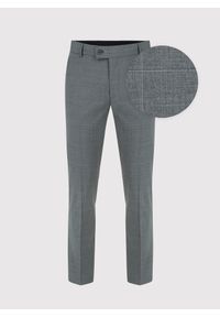 Pako Lorente - PAKO LORENTE – Ciemnaszare spodnie garniturowe w drobną kratę. Materiał: poliester, wełna, lycra. Styl: elegancki #5