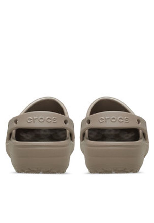 Crocs Klapki Classic Floral Cut Out Clog 210927 Brązowy. Kolor: brązowy