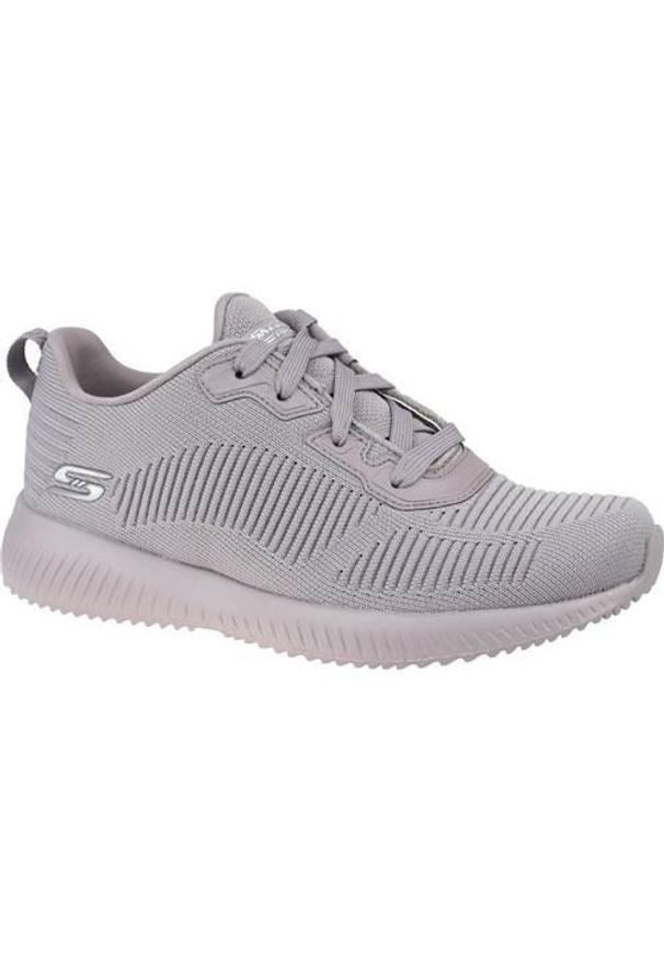 skechers - Buty do chodzenia damskie Skechers Bobs Squad. Zapięcie: sznurówki. Kolor: szary. Materiał: materiał, syntetyk, tkanina. Szerokość cholewki: normalna. Sport: turystyka piesza