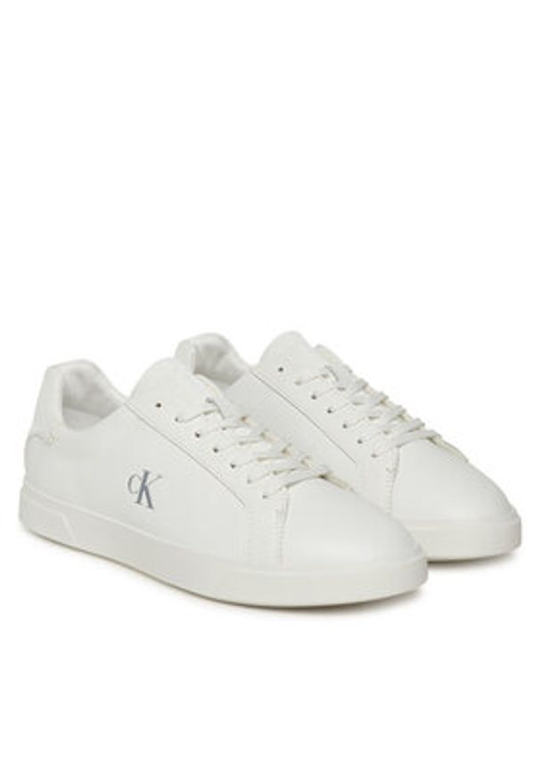 Calvin Klein Sneakersy Low Pro Cups Lth Mg HW0HW02823 Biały. Kolor: biały. Materiał: skóra