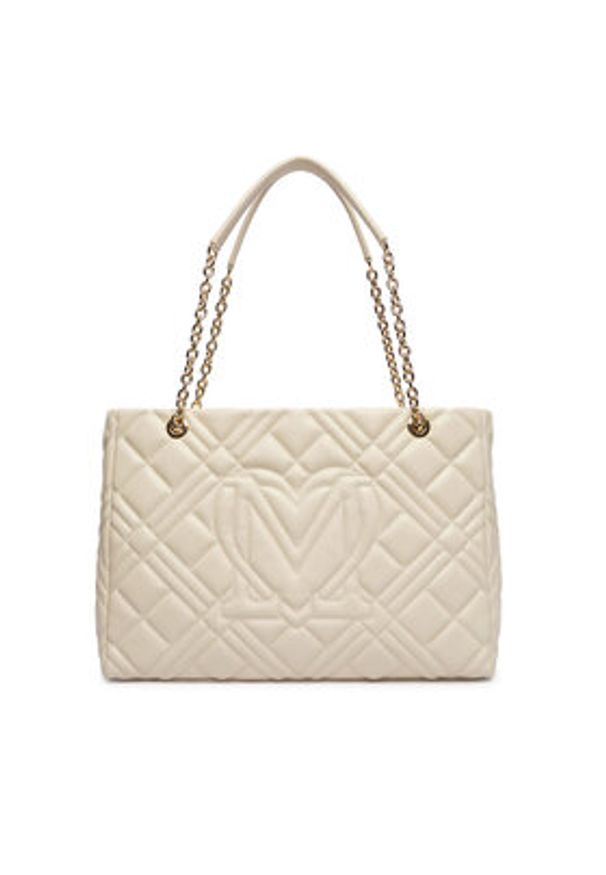 Love Moschino - LOVE MOSCHINO Torebka JC4145PP1OLA0110 Écru. Kolor: kremowy. Materiał: skórzane