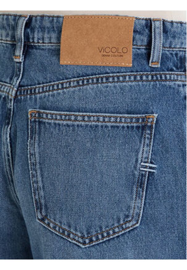 ViCOLO Jeansy DF5159 Niebieski Wide Leg. Kolor: niebieski