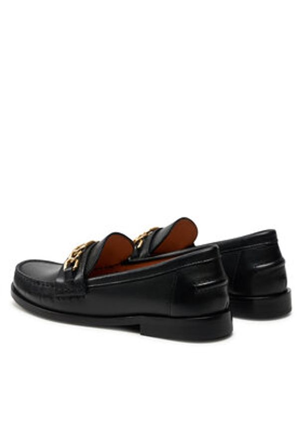 TwinSet - TWINSET Loafersy 241TCP12C Czarny. Kolor: czarny. Materiał: skóra