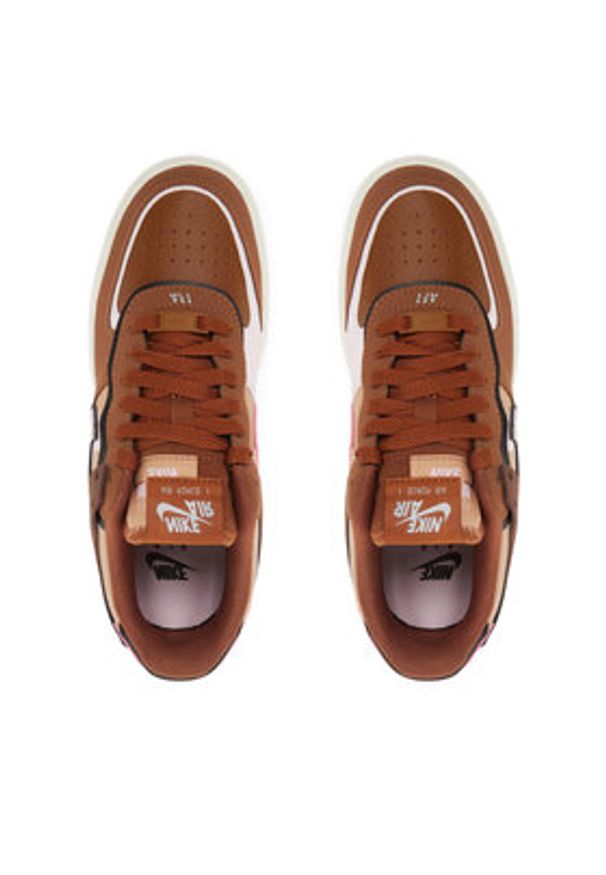 Nike Sneakersy Af1 Shadow DZ1847 200 Brązowy. Kolor: brązowy. Materiał: skóra
