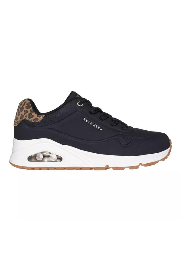 skechers - Baskets Femme UNO-JUNGLE NITE Noir SKECHERS. Kolor: wielokolorowy, czarny, zielony, brązowy. Materiał: skóra ekologiczna, materiał