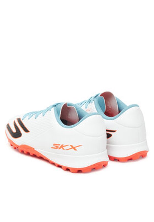 skechers - Skechers Buty do piłki nożnej Club Tf 252134 WTQP Biały. Kolor: biały. Materiał: skóra