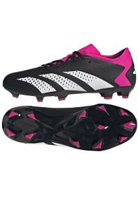 Adidas - Buty piłkarskie adidas Predator Accuracy.3 L Fg M GW4602 czarne czarne. Zapięcie: sznurówki. Kolor: czarny. Materiał: guma, syntetyk. Sport: piłka nożna