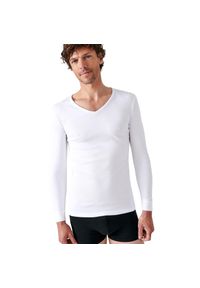DAMART - Koszulka z długim rękawem i dekoltem w serek Damart Thermolactyl. Typ kołnierza: dekolt w serek. Kolor: biały. Długość rękawa: długi rękaw. Długość: długie #1