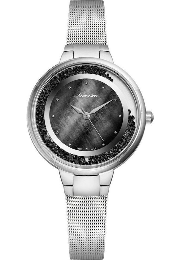 Zegarek Adriatica Zegarek damski Adriatica A3720.514MQZ srebrny. Kolor: srebrny