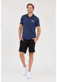 EA7 Emporio Armani - EA7 Granatowa męska koszulka polo Ventus 7, Rozmiar M. Typ kołnierza: polo. Kolor: niebieski #4