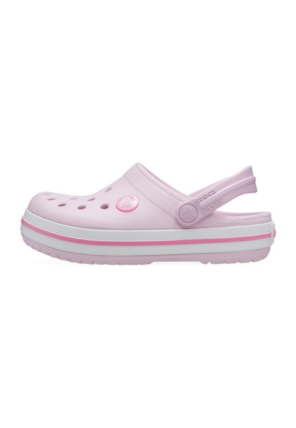 Klapki dziecięce Crocs Crocband Clog. Kolor: różowy. Materiał: syntetyk. Styl: sportowy