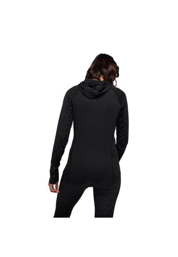 Bluza turystyczna rozpinana damska Black Diamond Coefficient LT Hybrid Hoody. Kolor: czarny. Sport: turystyka piesza