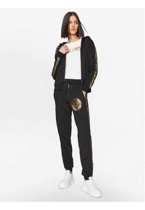 Just Cavalli Spodnie dresowe 75PAAT01 Czarny Regular Fit. Kolor: czarny. Materiał: bawełna