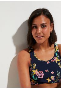 bonprix - Bikini bustier (2 części). Kolor: niebieski. Materiał: poliamid. Wzór: nadruk #3