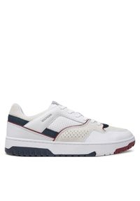 TOMMY HILFIGER - Tommy Hilfiger Sneakersy Th Basket Modern Street Lth FM0FM05211 Biały. Kolor: biały. Materiał: skóra