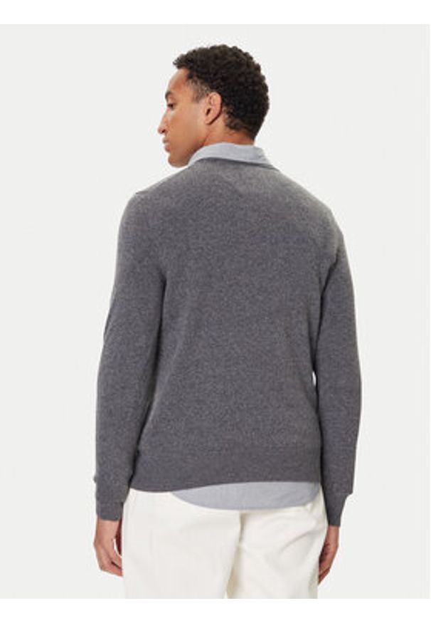 Marc O'Polo Sweter M29 5144 60504 Szary Regular Fit. Typ kołnierza: polo. Kolor: szary. Materiał: bawełna