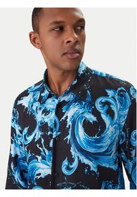 Versace Jeans Couture Koszula 80GAL2R0 NS757 Niebieski Regular Fit. Kolor: niebieski. Materiał: wiskoza #4